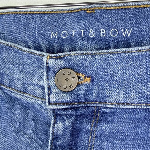 MOTT & BOW Benson Skinny Jeans Mens 33x32 Blue Stretch Denim Classic Mid Rise - Picture 4 of 11